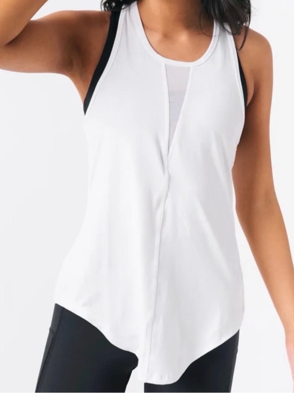 NWT Zyia White Effortless Tank-Long